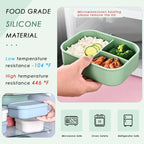 Silicone Lunch Box - 3 compartment