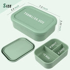Silicone Lunch Box - 3 compartment