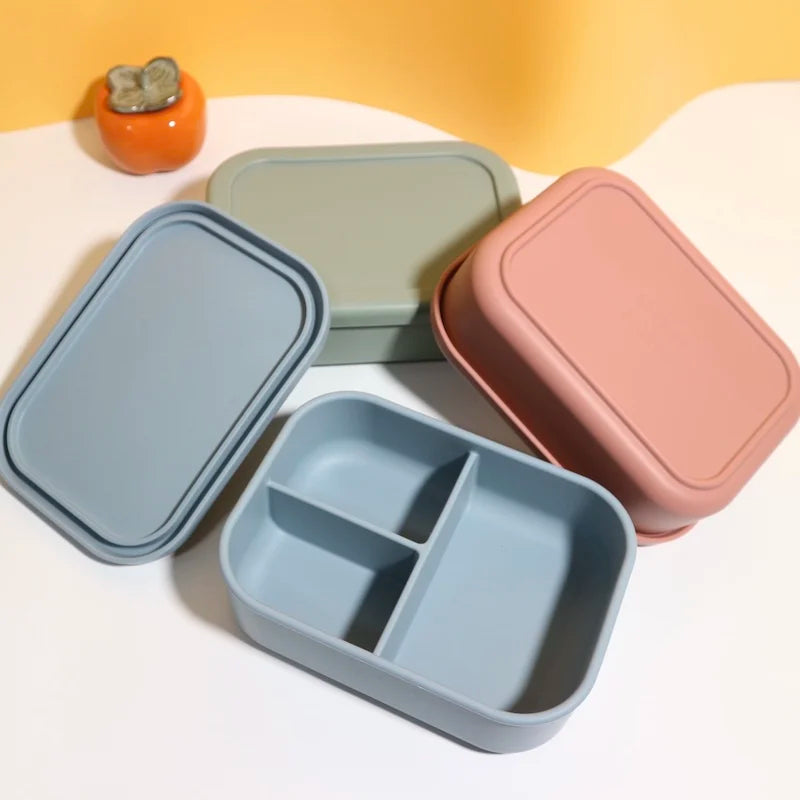 Silicone Lunch Box - 3 compartment